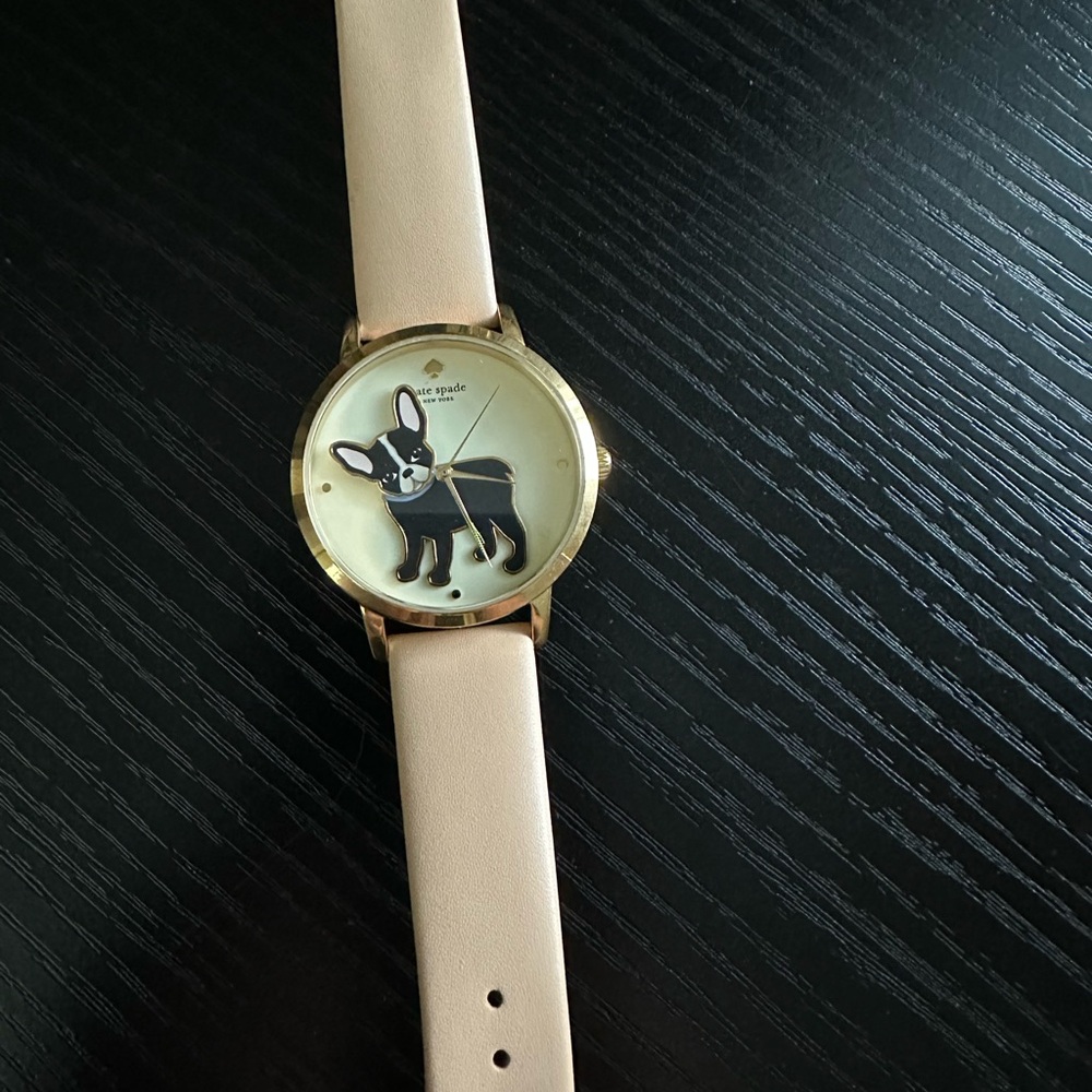 kate spade Gold and Cream Dog Watch